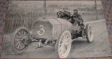 Antique postcard race mercedes